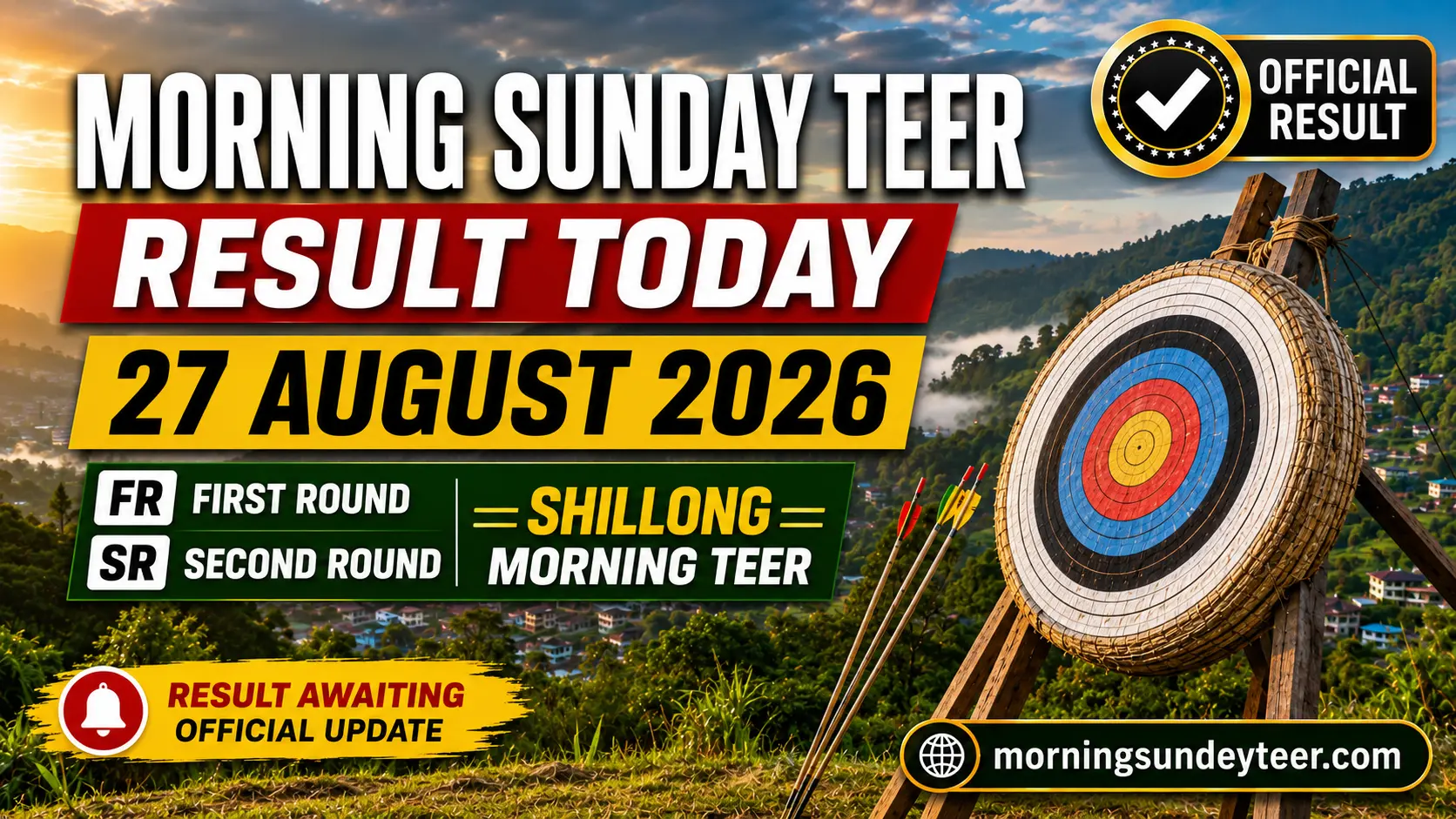 Morning Sunday Teer Result Today 27 August 2026 – Live FR SR Update & Previous Chart